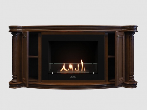 Каминный портал МДФ "Бетховен 1720" с биокамином Lux Fire "Фаер Бокс 2 - 33" (темный орех) Каминный портал МДФ "Бетховен 1720" с биокамином Lux Fire "Фаер Бокс 2 - 33" (темный орех)