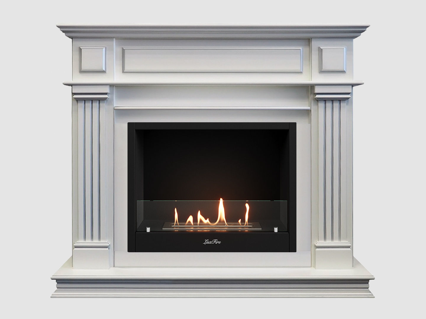 Каминный портал МДФ "Амелия 1260" с биокамином Lux Fire "Фаер Бокс 1 - 33" (белый) Каминный портал МДФ "Амелия 1260" с биокамином Lux Fire "Фаер Бокс 1 - 33" (белый) по цене 81 300 руб.