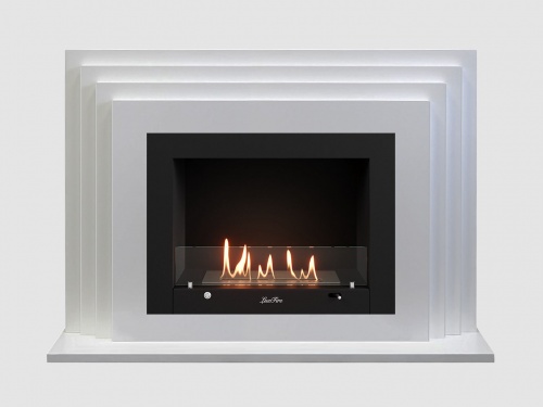 Каминный портал МДФ "Амстердам 1230" с биокамином Lux Fire "Фаер Бокс 3-30" (белый) Каминный портал МДФ "Амстердам 1230" с биокамином Lux Fire "Фаер Бокс 3-30" (белый)