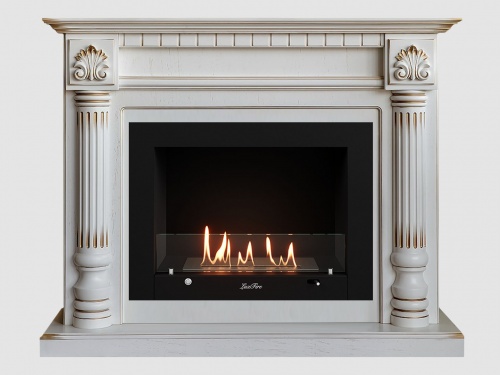 Каминный портал МДФ "Македония 1300" с биокамином Lux Fire "Фаер Бокс 3-30" (белый) Каминный портал МДФ "Македония 1300" с биокамином Lux Fire "Фаер Бокс 3-30" (белый)