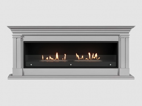 Каминный портал МДФ "LYON 1960" с биокамином Lux Fire "Фаер Бокс Вега-2" (белый) Каминный портал МДФ "LYON 1960" с биокамином Lux Fire "Фаер Бокс Вега-2" (белый)