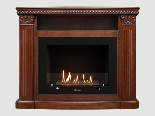 Каминный портал МДФ "Людовик 1300" с биокамином Lux Fire "Фаер Бокс 3- 33" (темный орех) Каминный портал МДФ "Людовик 1300" с биокамином Lux Fire "Фаер Бокс 3- 33" (темный орех)