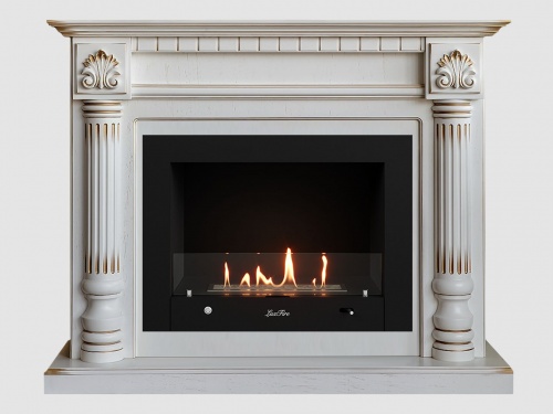 Каминный портал МДФ "Македония 1250" с биокамином Lux Fire "Фаер Бокс 4-25.5" (белый) Каминный портал МДФ "Македония 1250" с биокамином Lux Fire "Фаер Бокс 4-25.5" (белый)