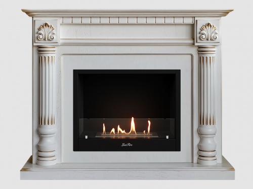 Каминный портал МДФ "Македония 1250" с биокамином Lux Fire "Фаер Бокс 1-25.5" (белый) Каминный портал МДФ "Македония 1250" с биокамином Lux Fire "Фаер Бокс 1-25.5" (белый)