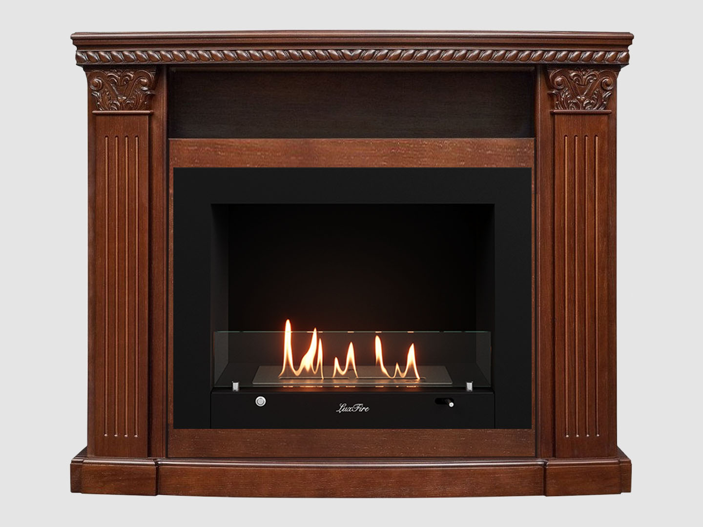 Каминный портал МДФ "Людовик 1300" с биокамином Lux Fire "Фаер Бокс 3- 33" (темный орех) Каминный портал МДФ "Людовик 1300" с биокамином Lux Fire "Фаер Бокс 3- 33" (темный орех) по цене 110 800 руб.