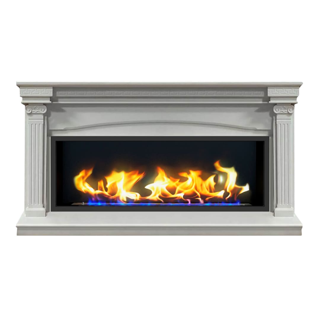 Биокамин в линейном портале "Русский огонь" Николь с декоративным стеклом (стемалитом) по цене 107 650 руб.