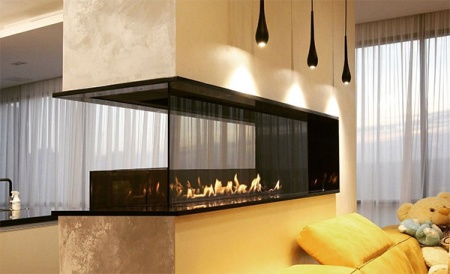 Встраиваемый биокамин / торцевой сквозной очаг 1100 (SappFire) по цене 52 000 руб.