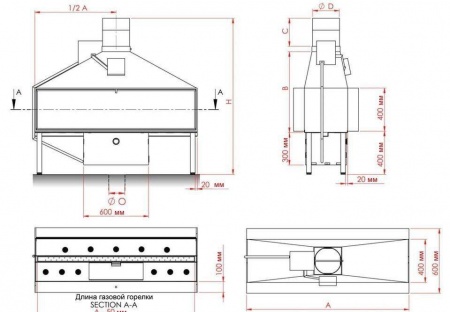 
Газовая топка Vero Design NI G8 D