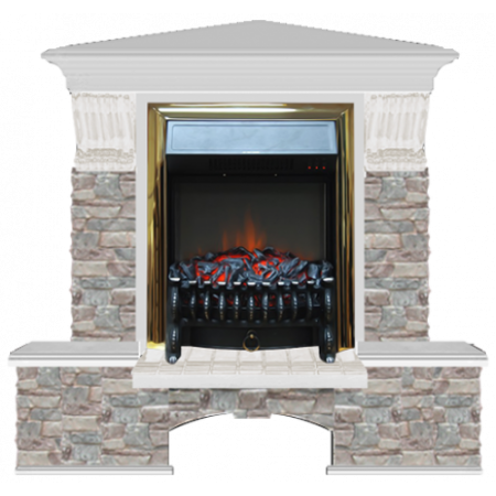 Бостон К Грот цветной угловой (беленый дуб)+Fobos Brass