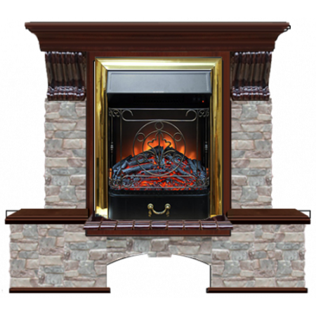 Бостон К Грот цветной (красное дерево)+Majestic Brass