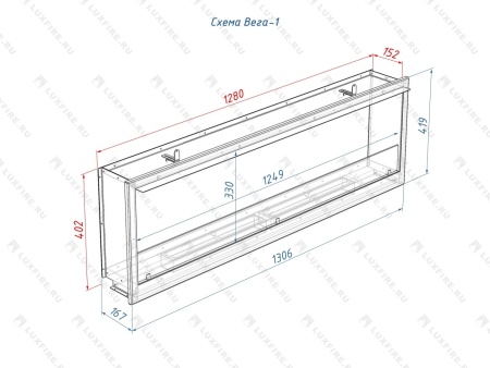 Портальный биокамин Lux Fire "Фаер Бокс Вега-1" по цене 76 890 руб.